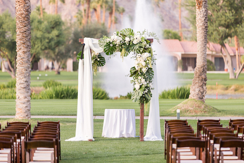 Little Hill Floral Design, Honey Fitz Events, La Quinta Country Club, Michelle Kyle Photography, Tropical Wedding,