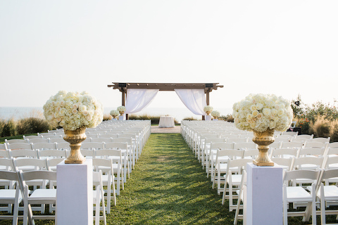 Luxurious White & Gold Wedding Hosted at Terranea Resort - Little Hill ...