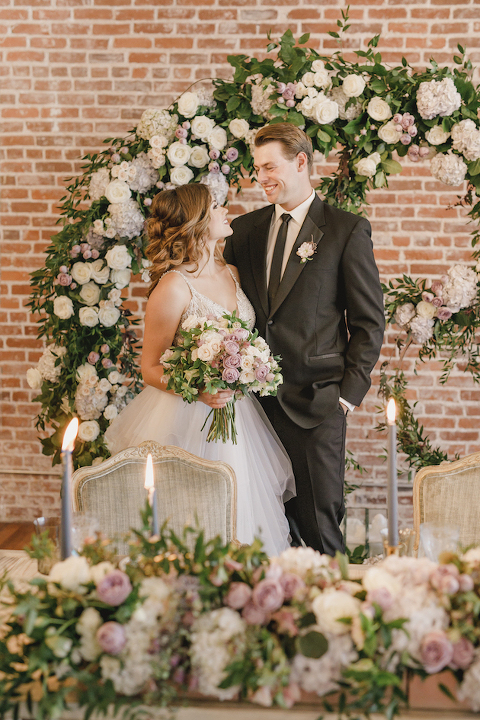 Little Hill Floral Designs, Little Hill, OC Florist, Blushing Beauty, Ceremony, Ceremony Magazine, Ceremony Blog, Wedding Flowers, Floral Design, floral hoop, floral table runner,