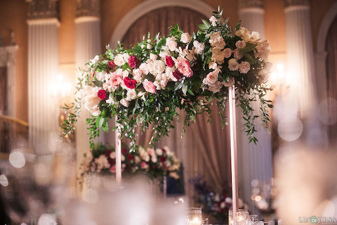 Millennium Biltmore Hotel, Little Hill Floral Designs, Little Hill Desingsm Florist, Wedding Florist, OC Wedding Florist, LA Wedding Florist, Luxury Wedding Florist, HoneyFitz Events, Lin and Jirsa 