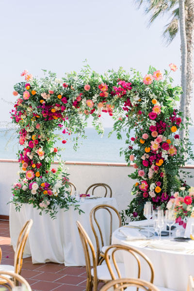 Vibrant wedding floral inspo at Ole Hanson Beach Club